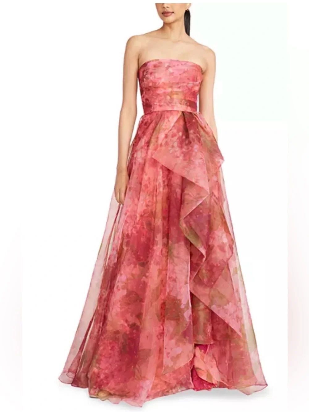 TheiaβFahreta Floral Strapless Gown Size 8 NEW with tag